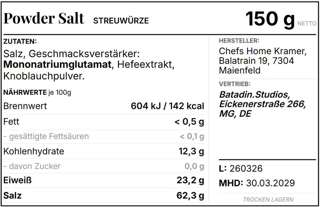 Powder Salt 150g