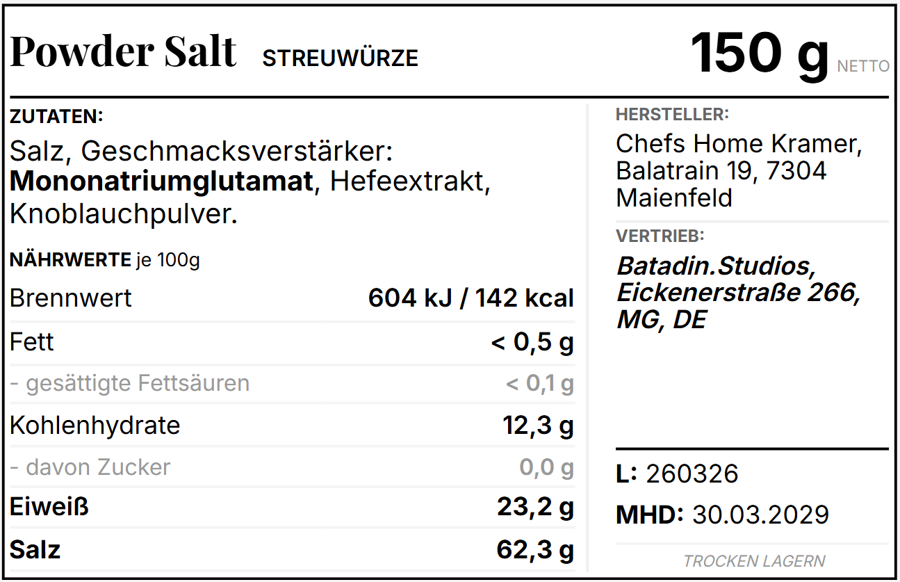 Powder Salt 150g